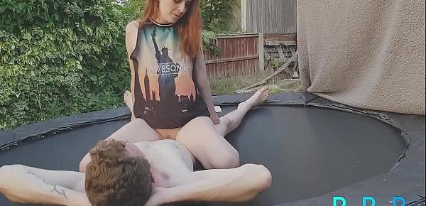  Outdoor Wild sex on the trampoline (teaser video)